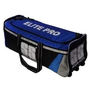 SS Double Wheel Cricket Kit Bag - Elie Pro (Black Blue)