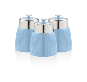 Swan Retro Set of 3 Striped Storage Canisters