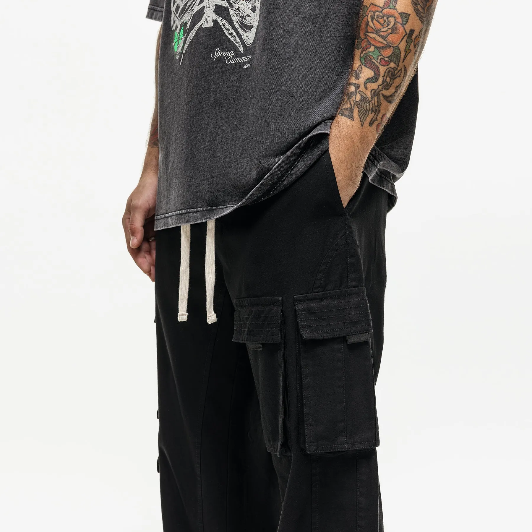 Tactical Baggy Black Cargo Pant