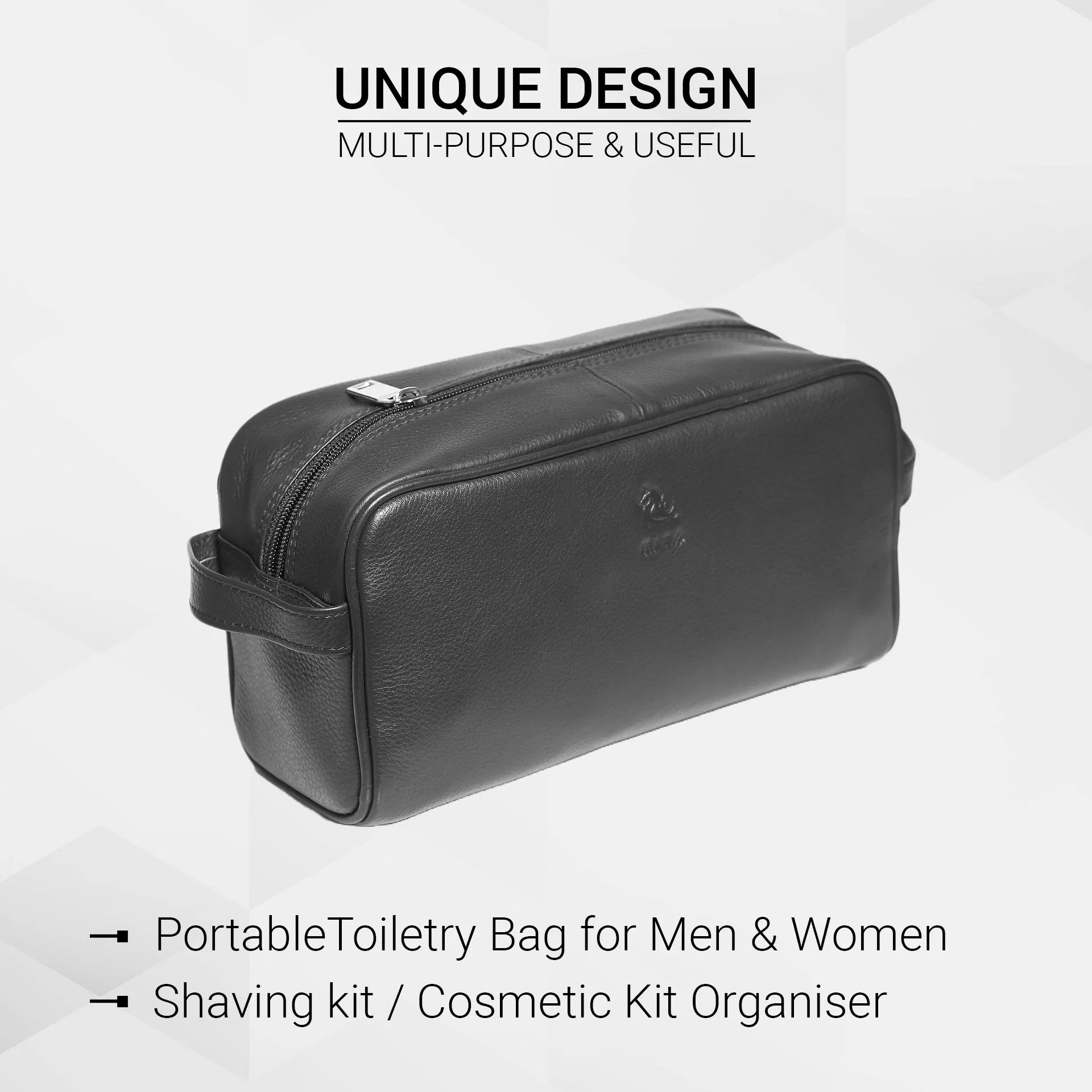Ted Brown Leather Wash Bag for Men and Women