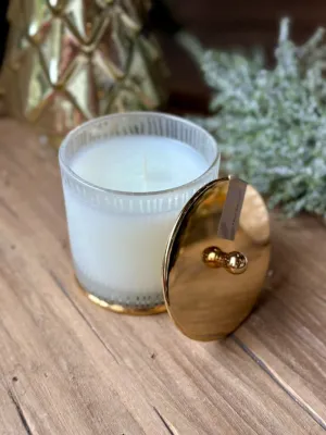 Thymes Frasier Fir Candle Frosted Wood Grain - 13.5oz