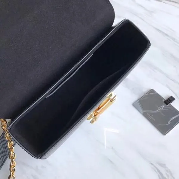 Twist Mm Studs Chain Shoulder Bag In Epi Leather M52510 Black 2018