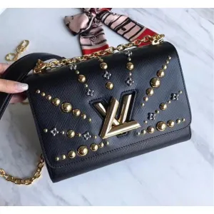 Twist Mm Studs Chain Shoulder Bag In Epi Leather M52510 Black 2018