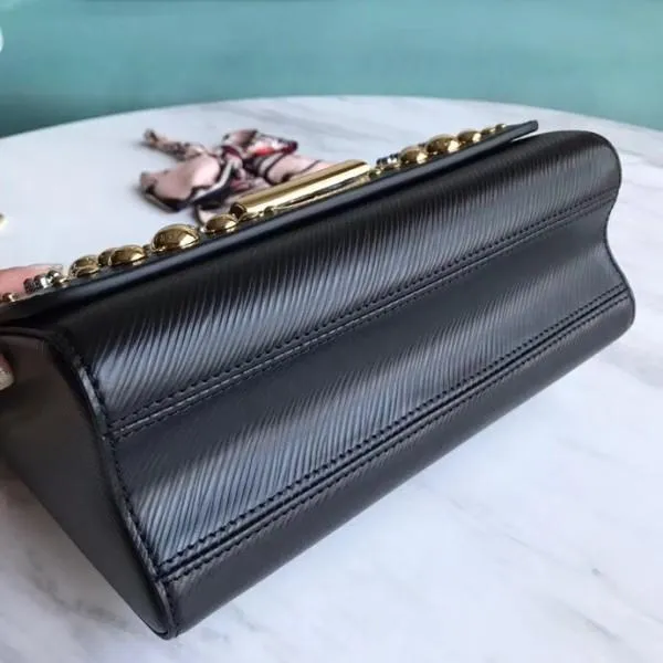 Twist Mm Studs Chain Shoulder Bag In Epi Leather M52510 Black 2018