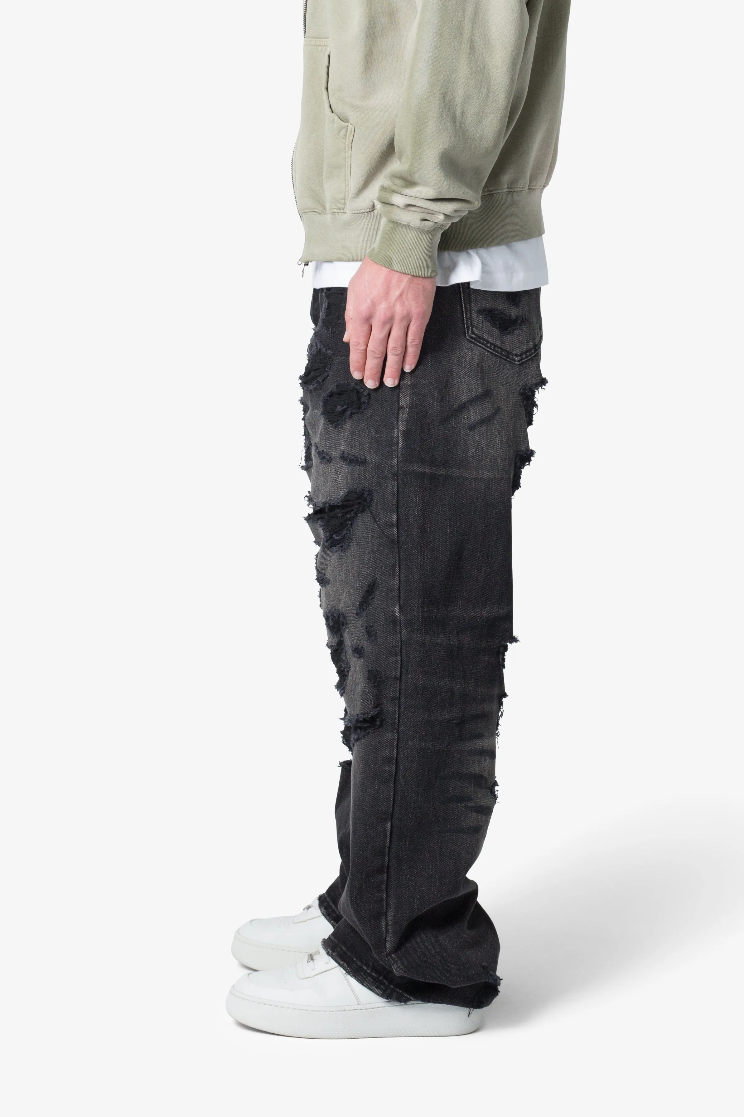 Ultra Baggy Distressed Denim - Vintage Black