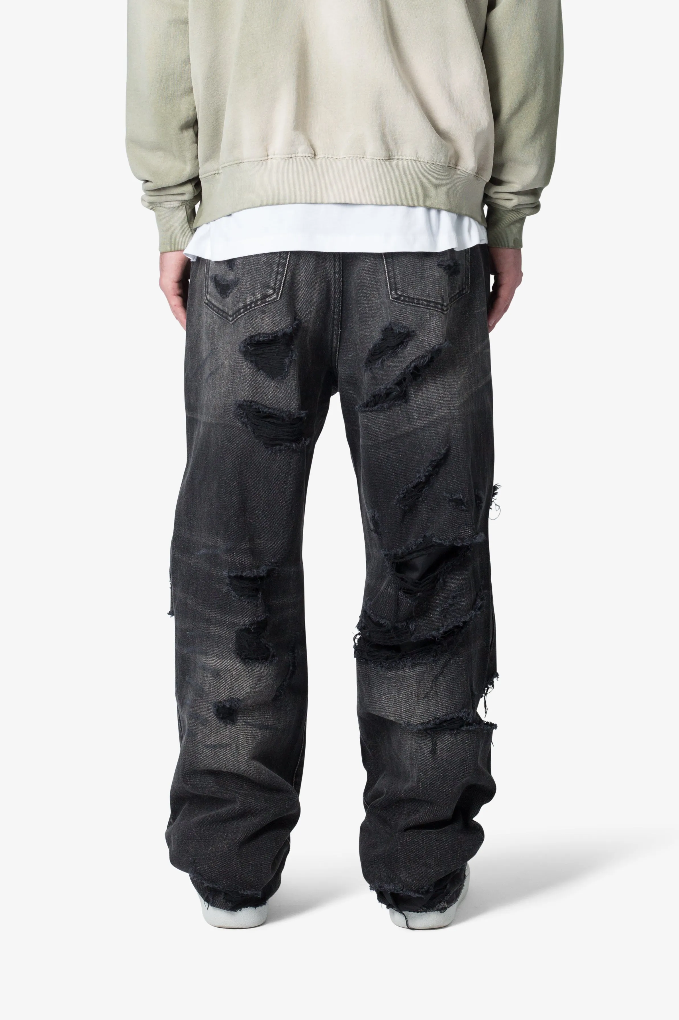 Ultra Baggy Distressed Denim - Vintage Black