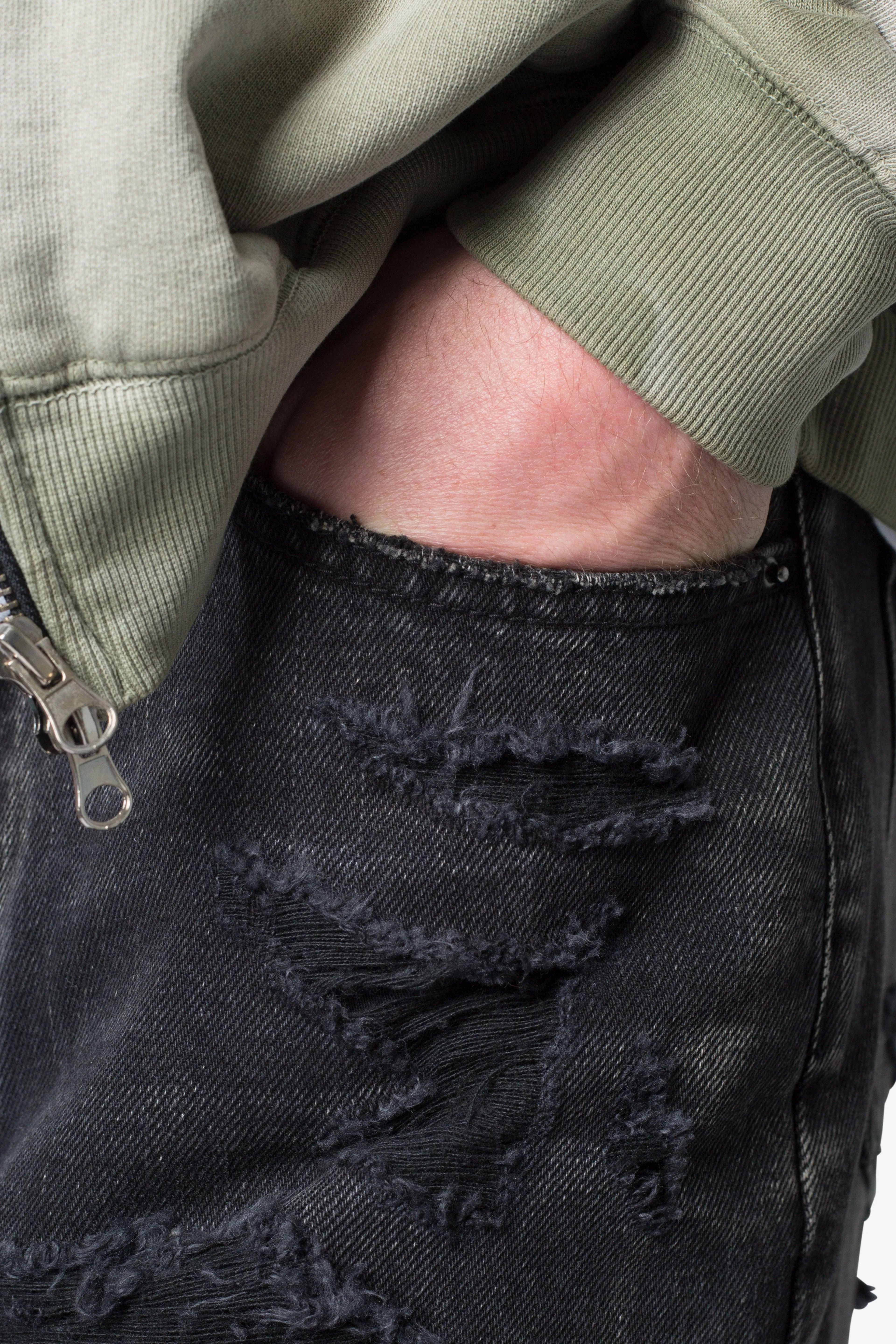 Ultra Baggy Distressed Denim - Vintage Black