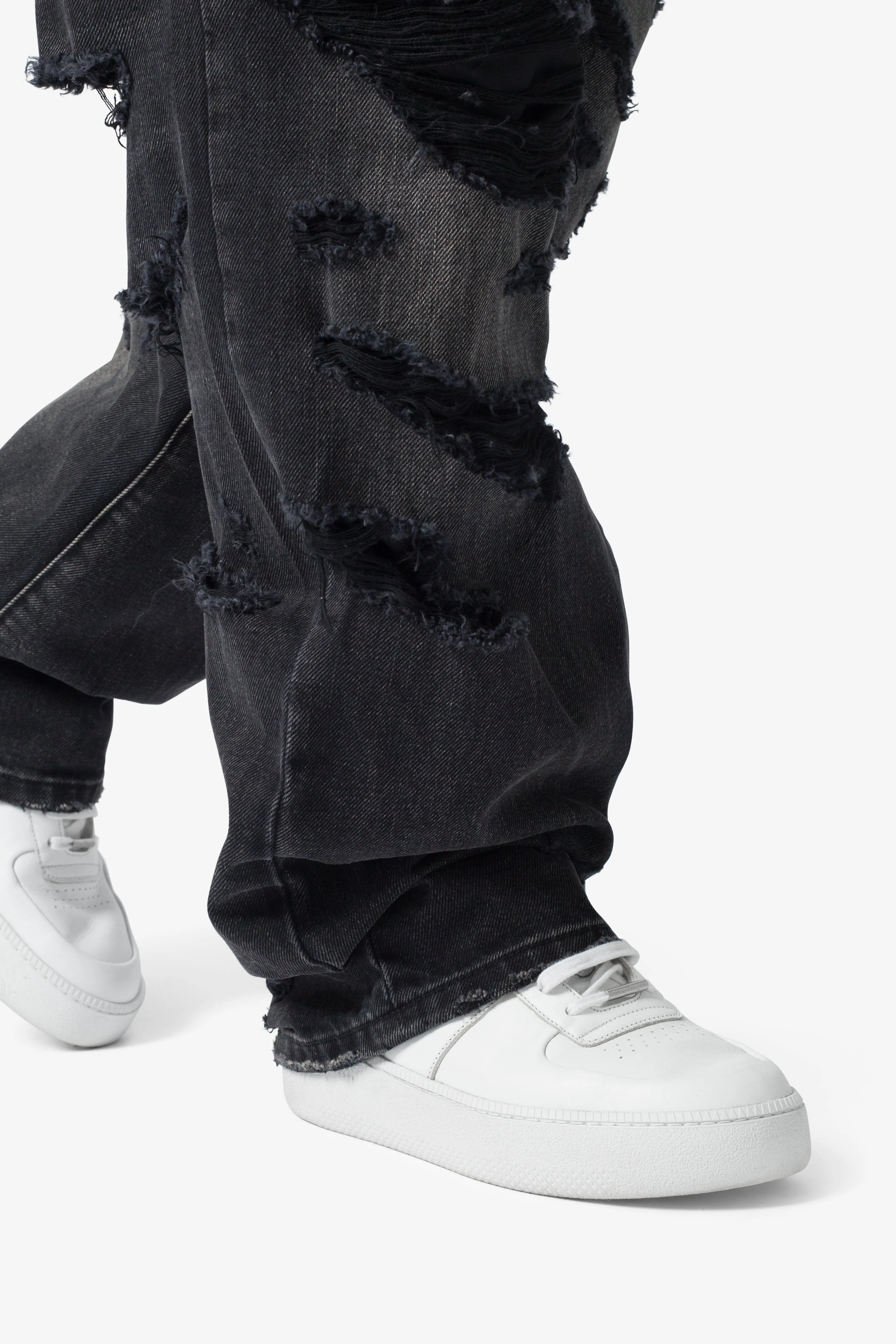 Ultra Baggy Distressed Denim - Vintage Black