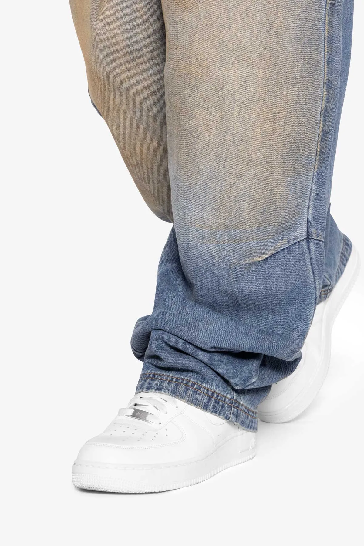 Ultra Baggy Not Washed Vintage Denim - Blue