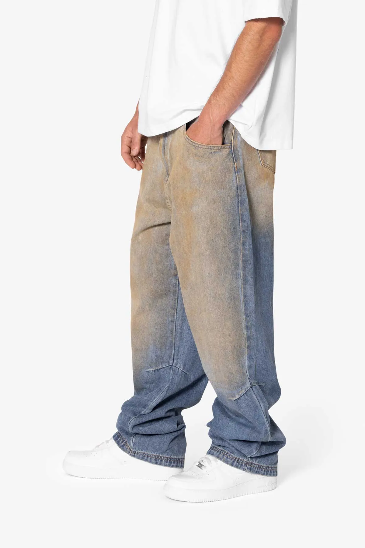 Ultra Baggy Not Washed Vintage Denim - Blue