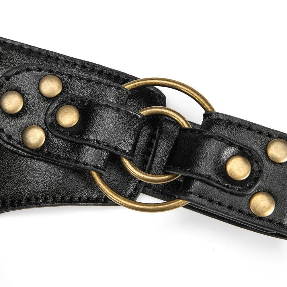 Unisex Steampunk Waist Bag / Travel Casual Crossobody Leather Bag