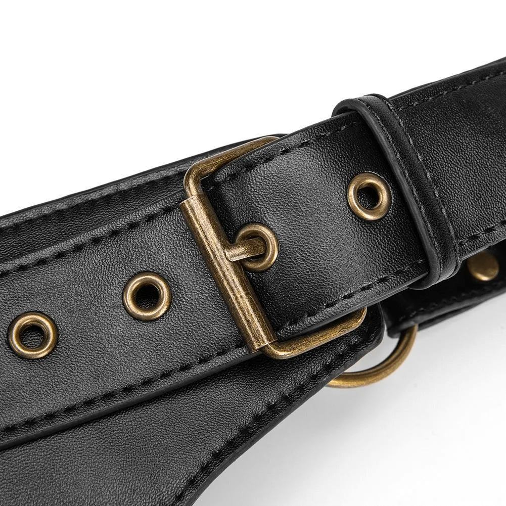 Unisex Steampunk Waist Bag / Travel Casual Crossobody Leather Bag