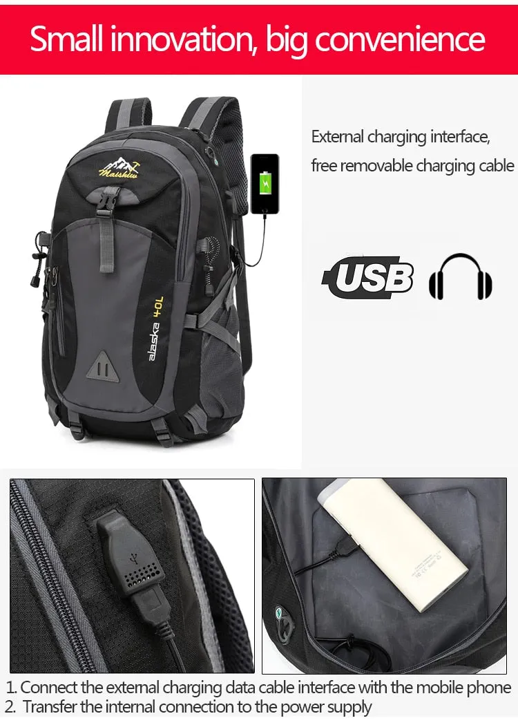 Unisex Waterproof Travel Climbing Backpack