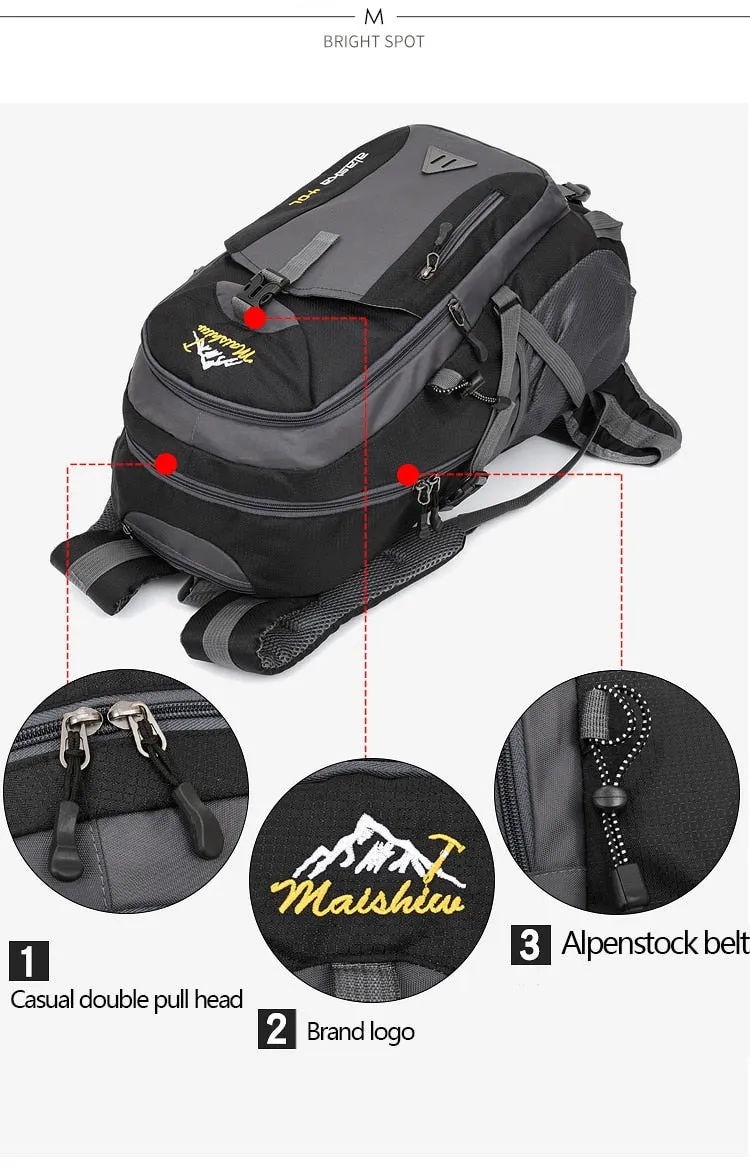 Unisex Waterproof Travel Climbing Backpack