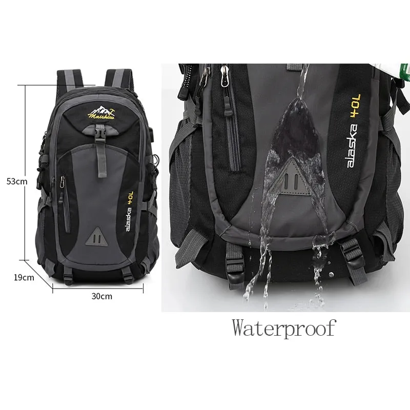 Unisex Waterproof Travel Climbing Backpack