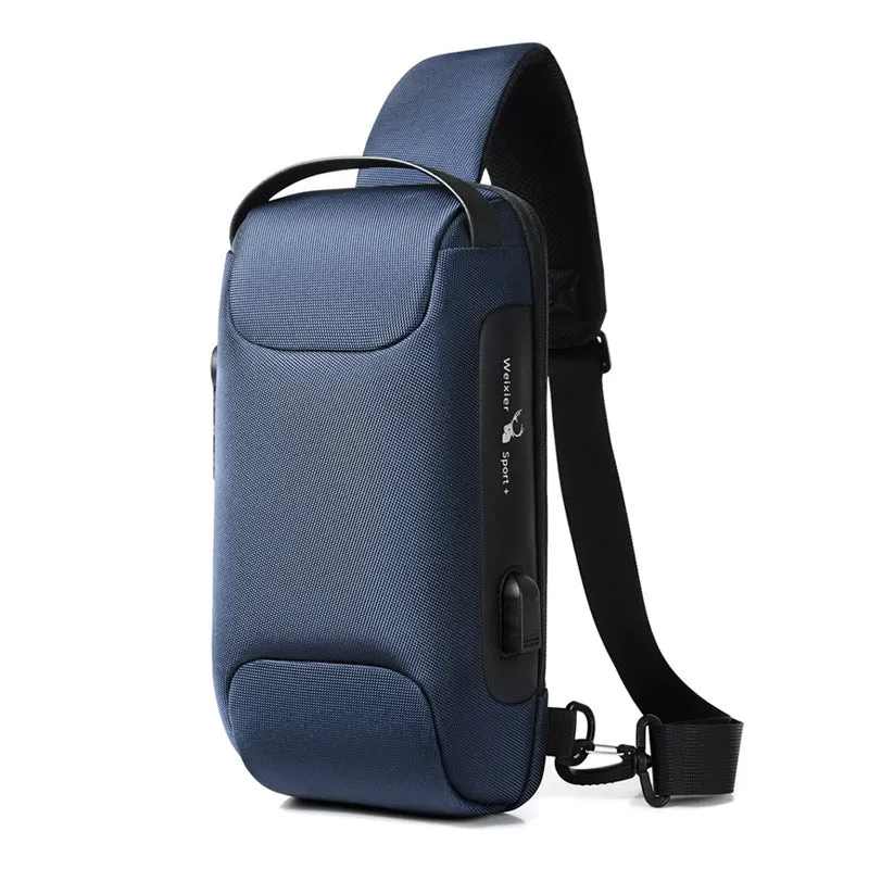 USB Charging Travel Shoulder Bag