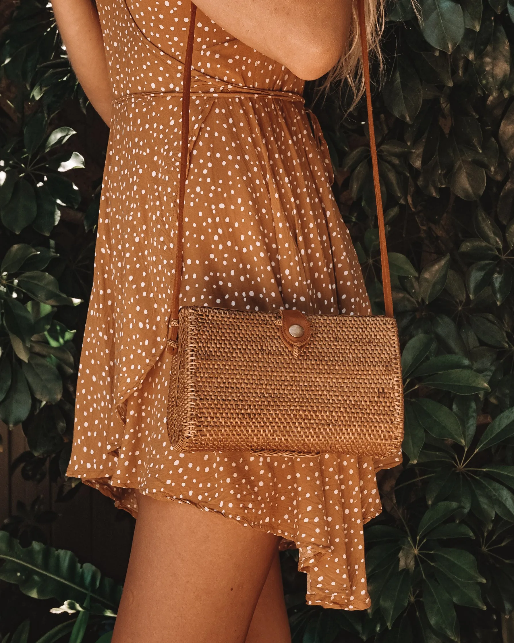 Vegan Clutch Rattan Bag