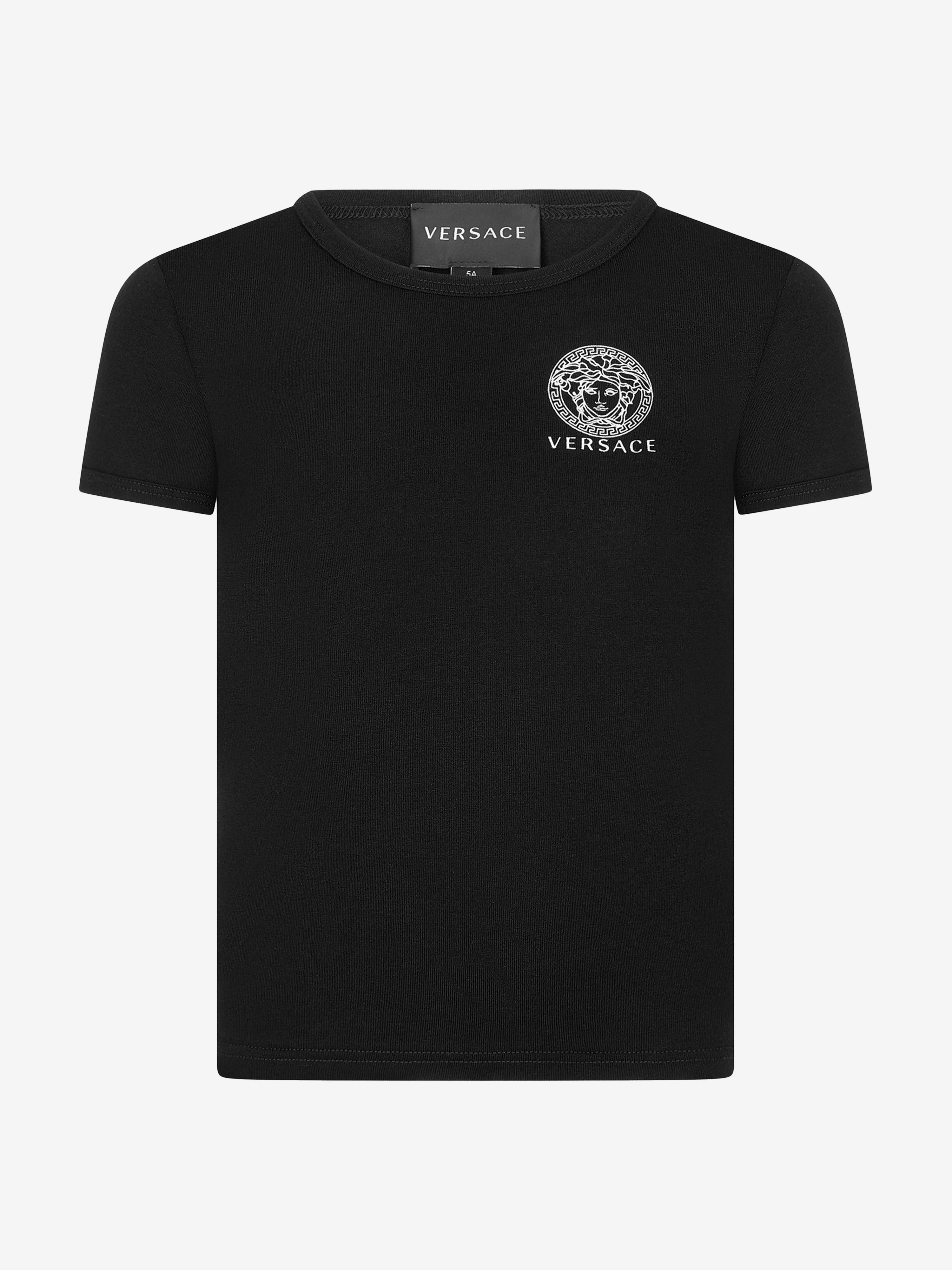 Versace Boys Cotton Medusa Logo T-Shirts (2 Pack)