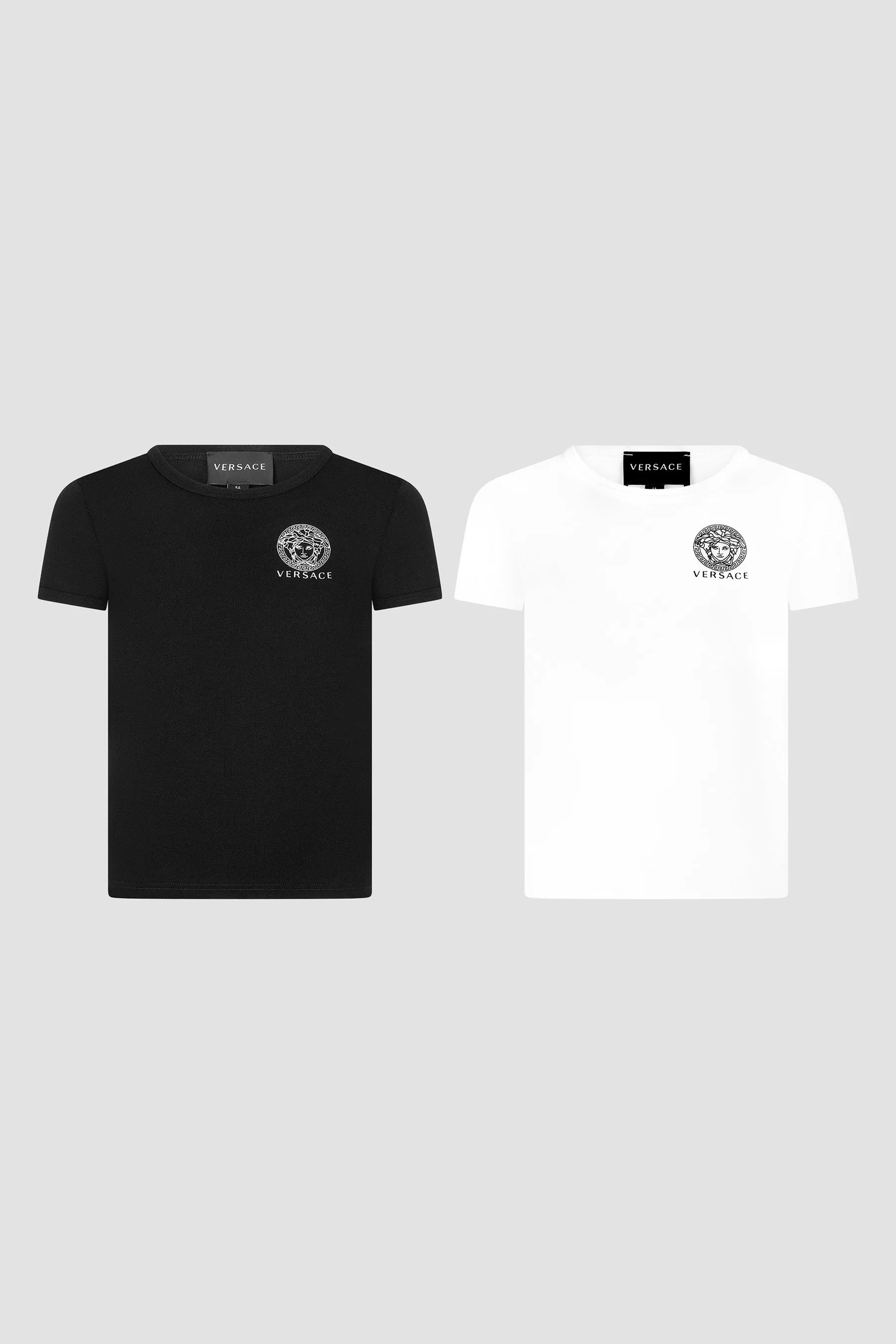 Versace Boys Cotton Medusa Logo T-Shirts (2 Pack)