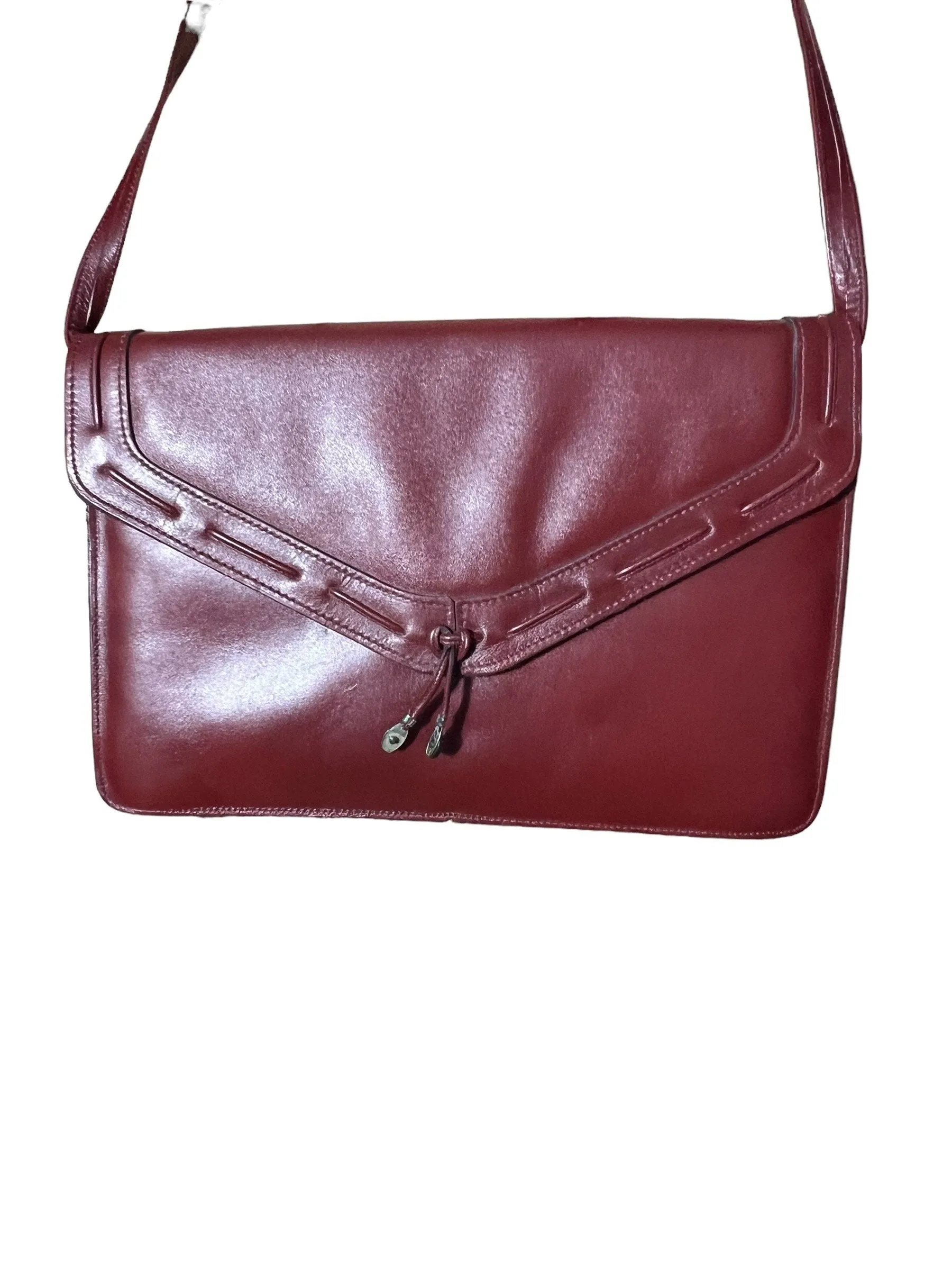 Vintage maroon leather purse Etienne Aigner
