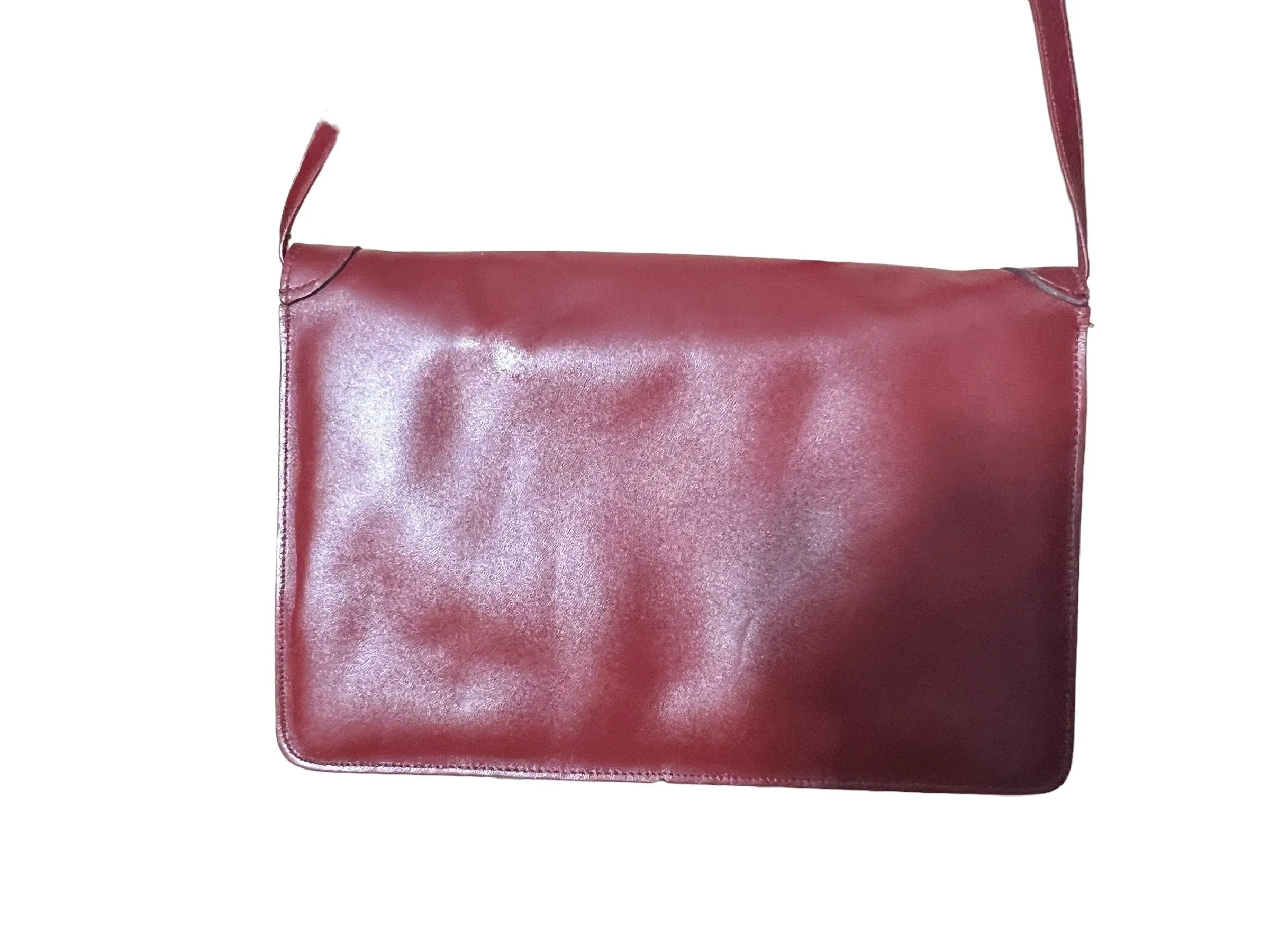 Vintage maroon leather purse Etienne Aigner