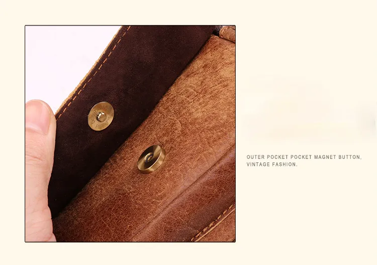 Vintage Men Outdoor Leather Waist/Chest Bag J6469