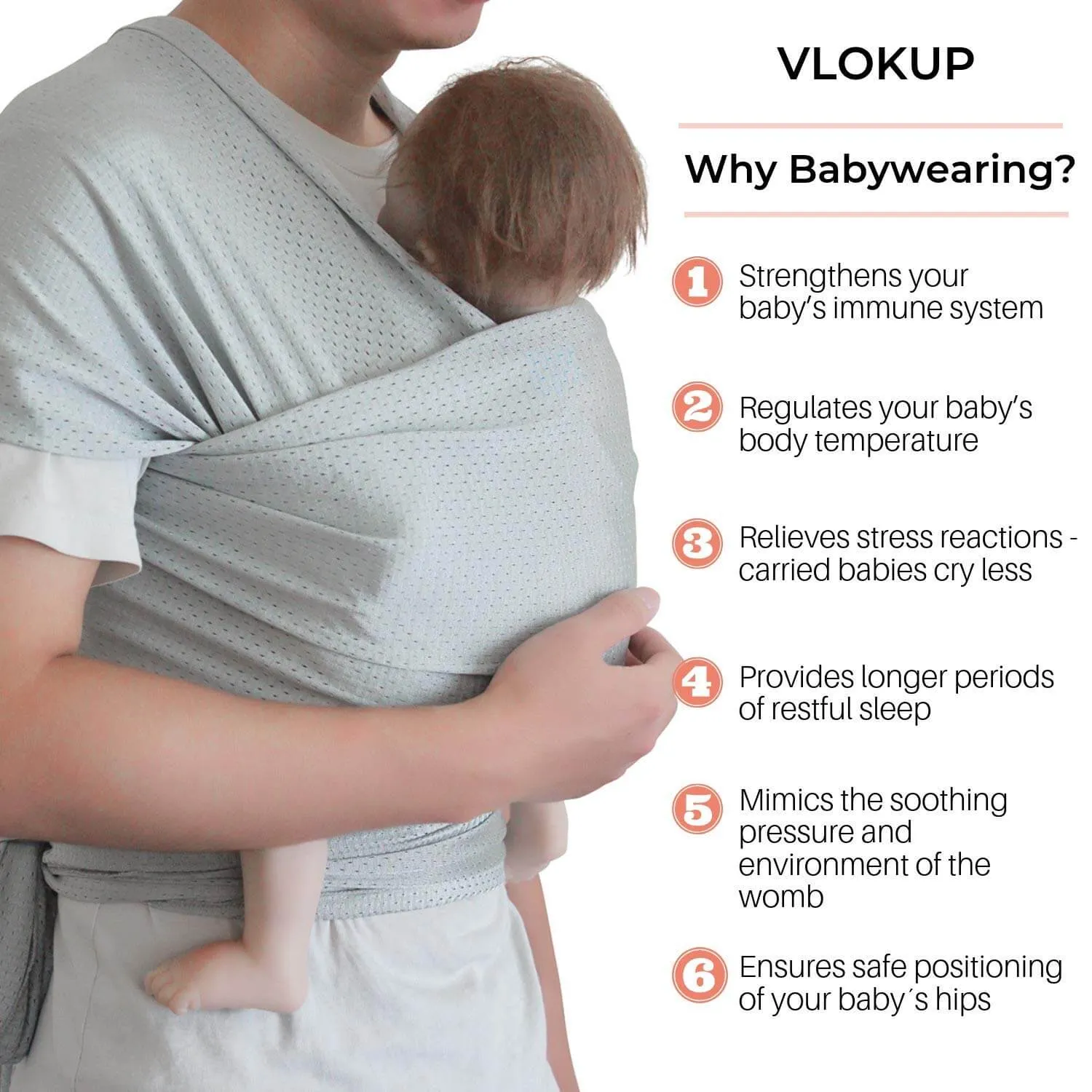 Vlokup Baby Wrap Water Sling Carrier Bluish Green