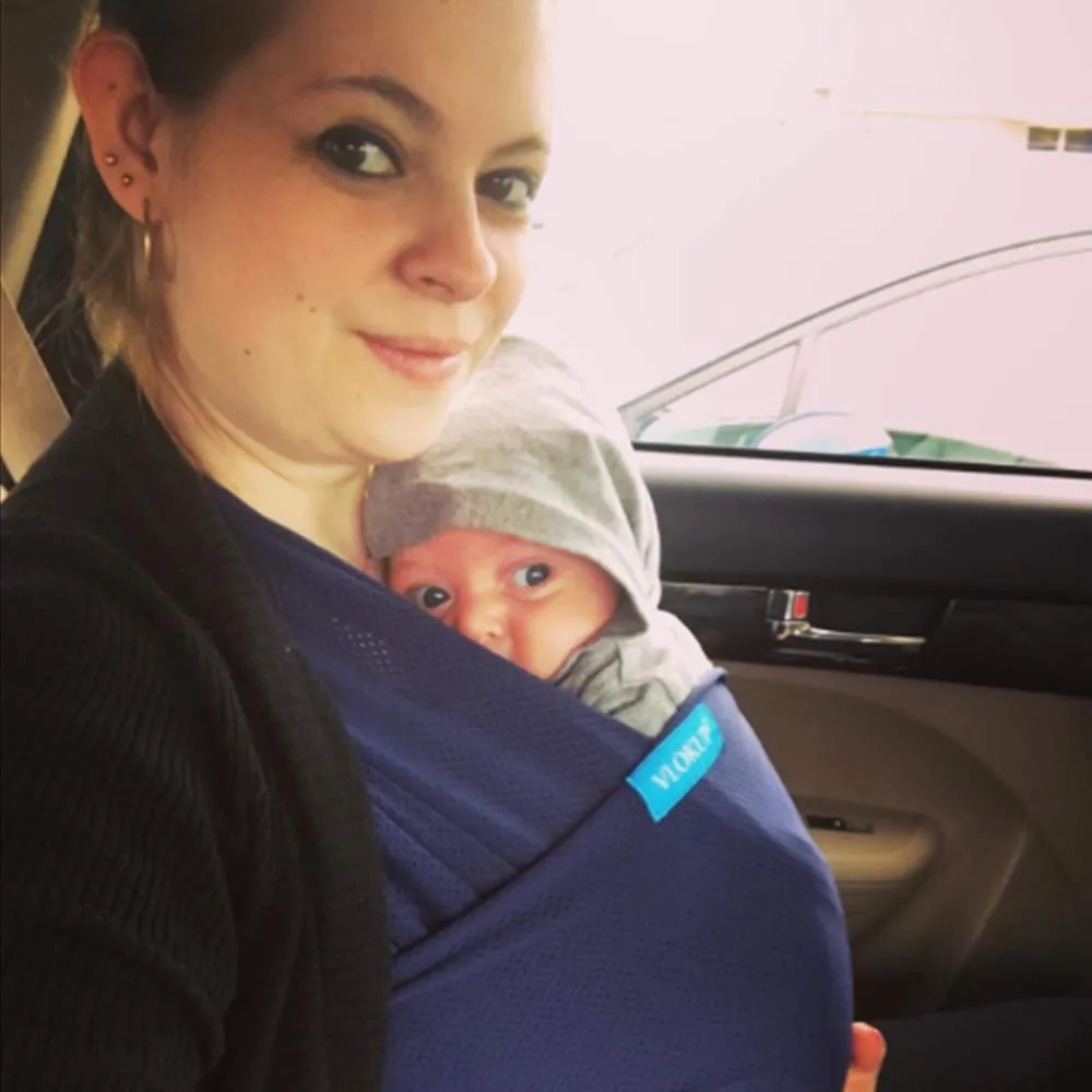 Vlokup Baby Wrap Water Sling Carrier Bluish Green