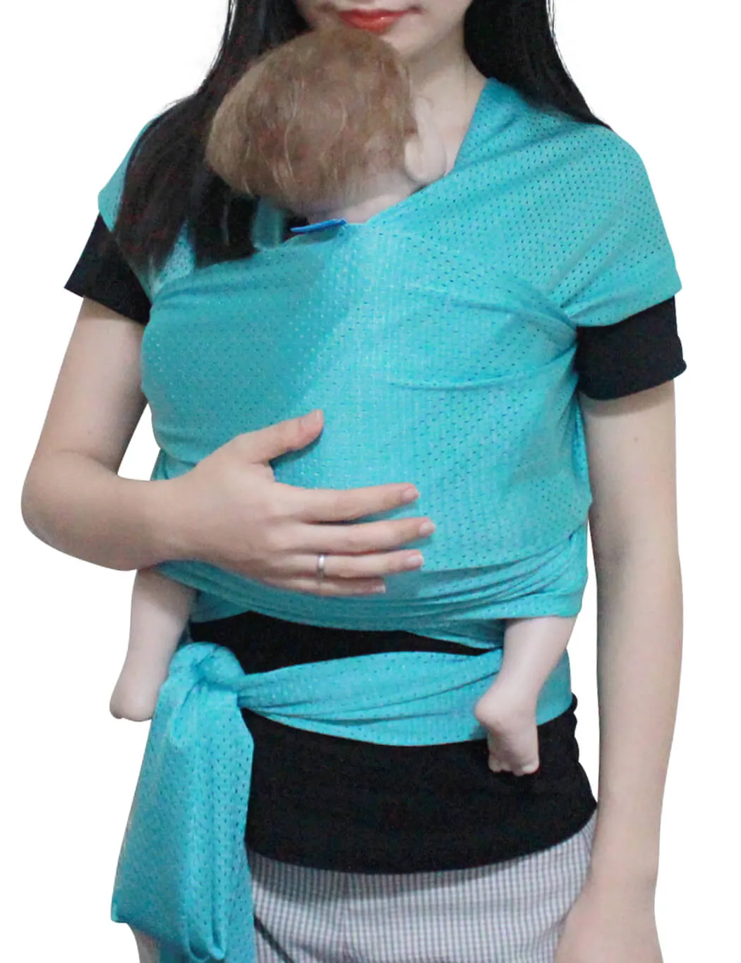 Vlokup Baby Wrap Water Sling Carrier Bluish Green