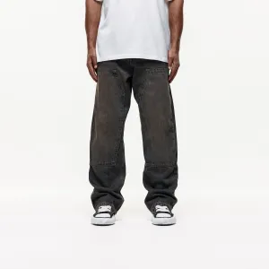 Washed Rust Blue Traipes Denim Jean