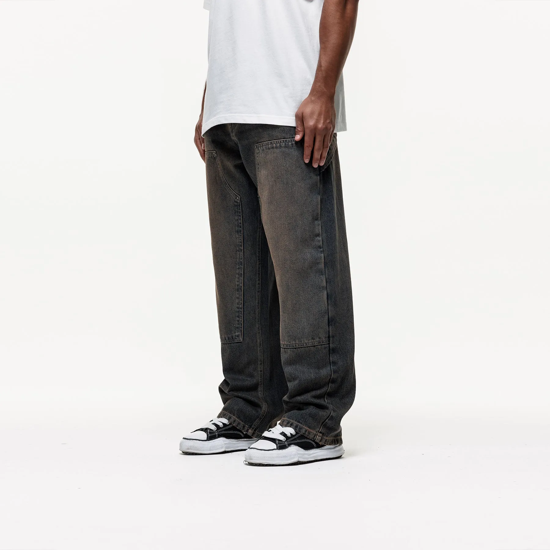 Washed Rust Blue Traipes Denim Jean