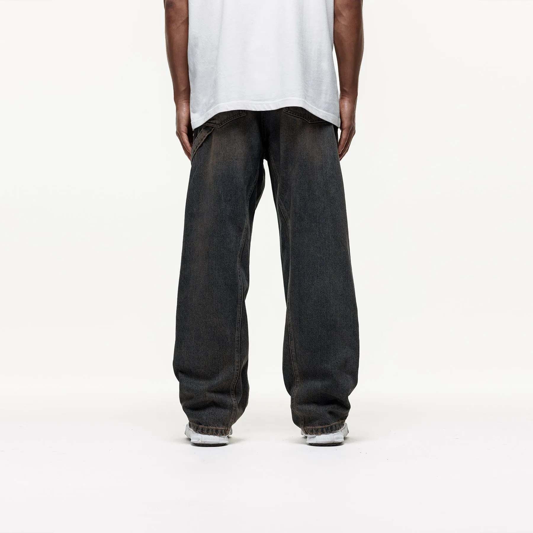 Washed Rust Blue Traipes Denim Jean