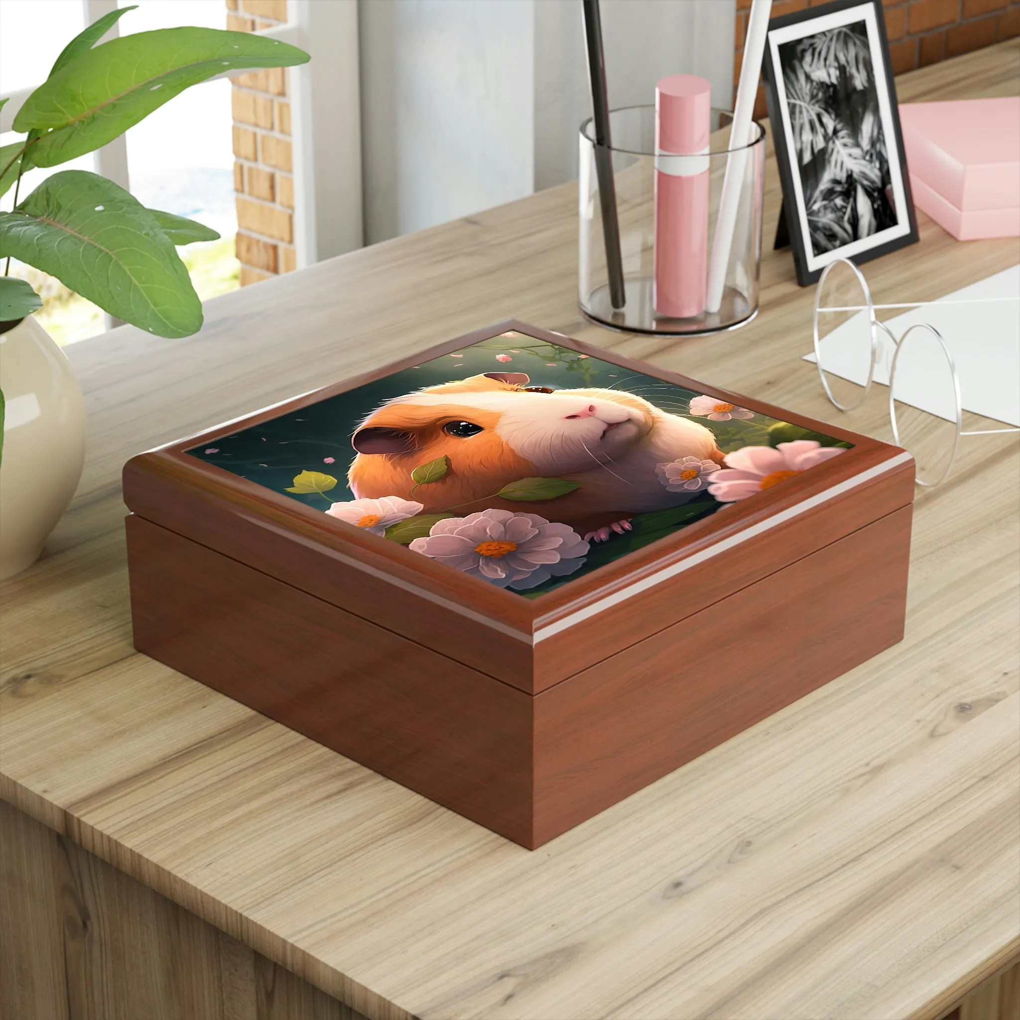 Whimsical Guinea Pig Jewelry Box