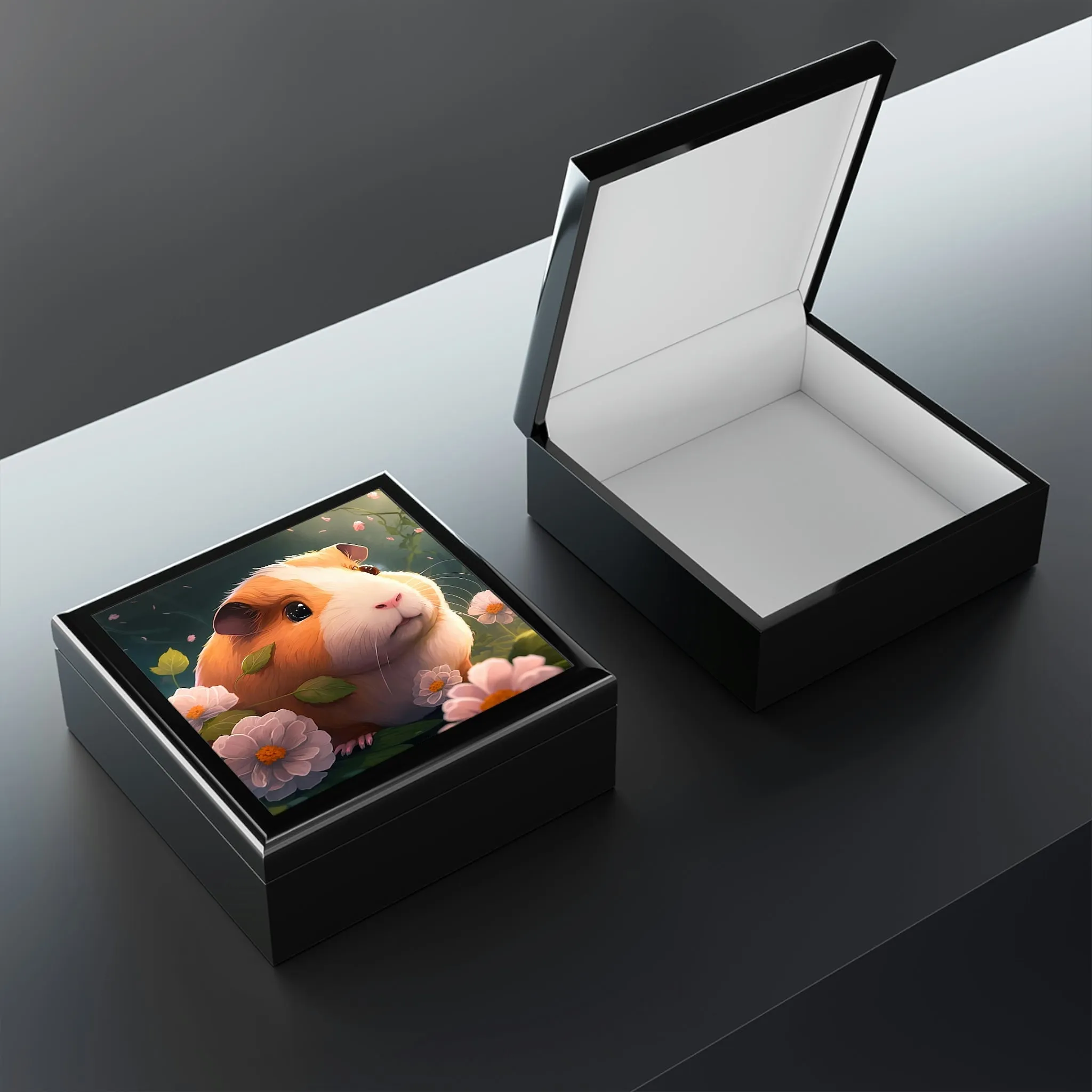 Whimsical Guinea Pig Jewelry Box