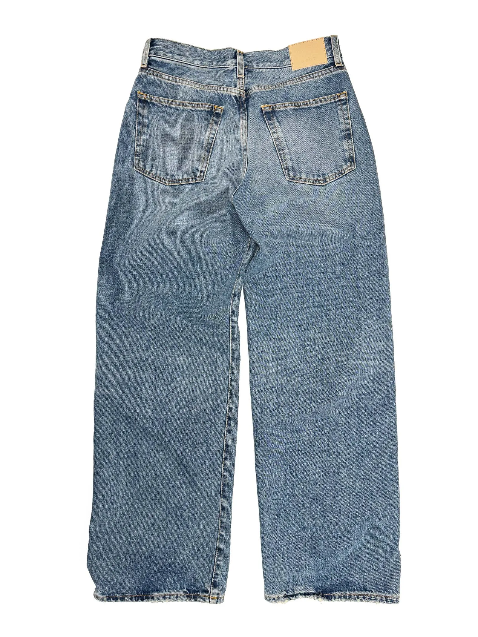 Wide Jean in Worn Medium