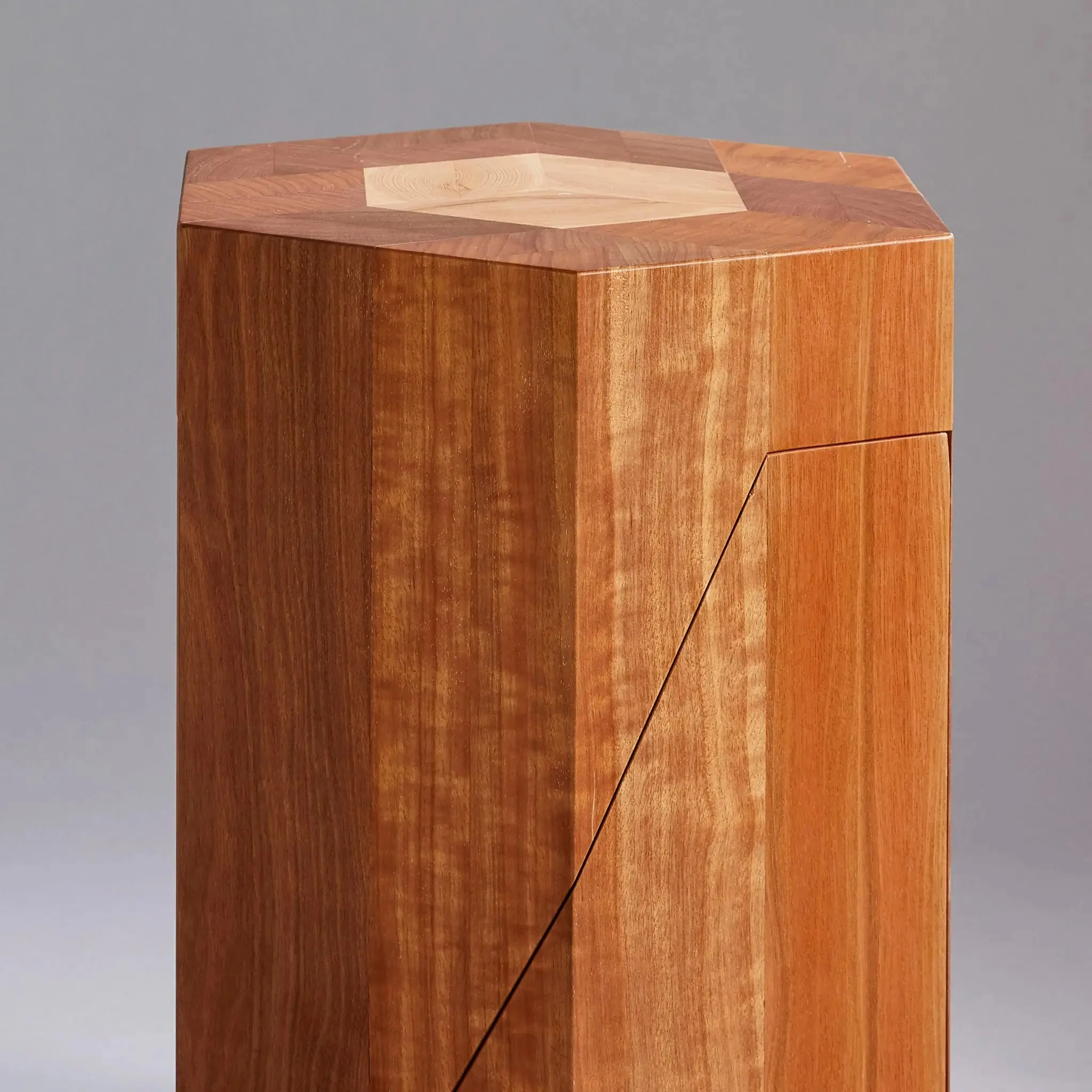 Yosegi Wood Stool Pair - Japanese Craftsmanship