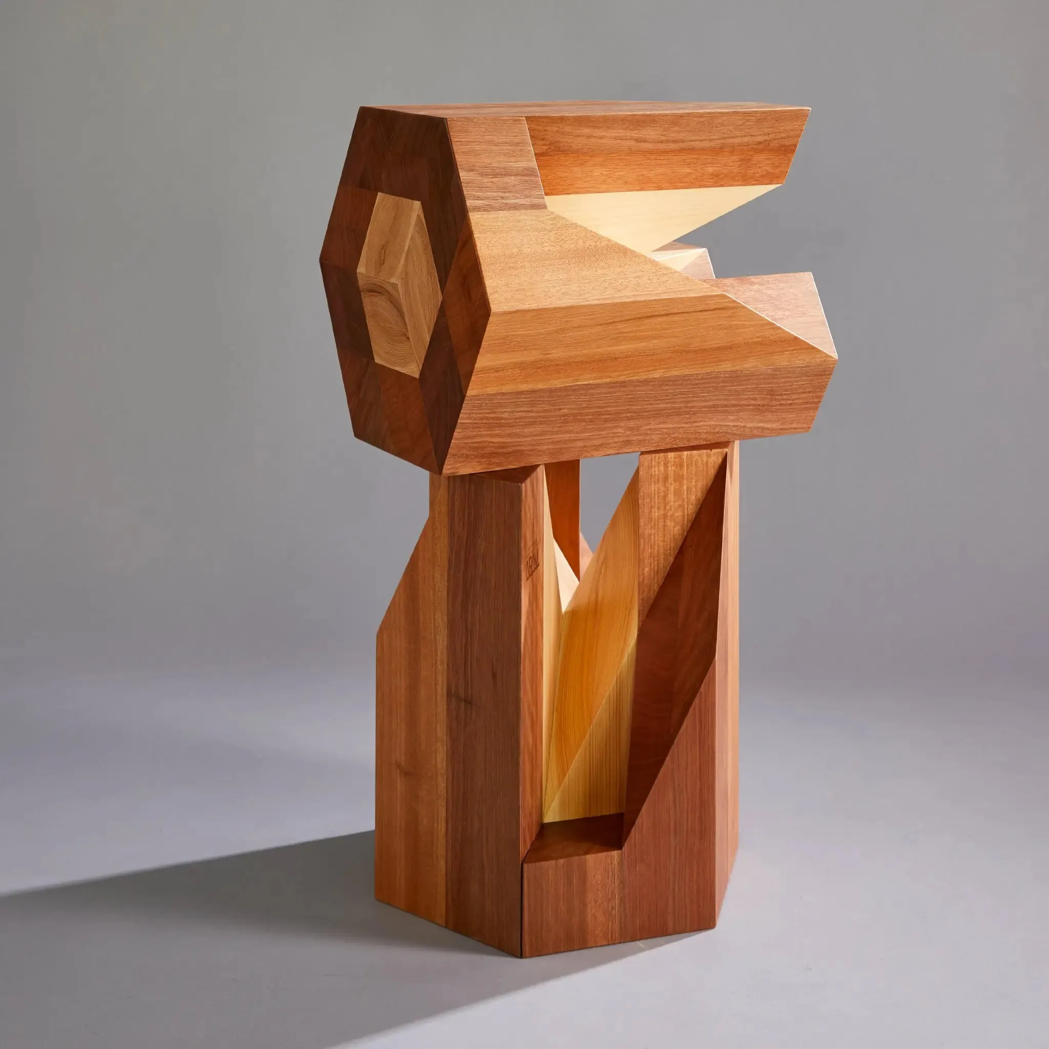 Yosegi Wood Stool Pair - Japanese Craftsmanship